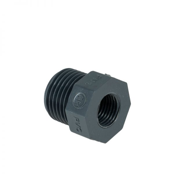 PVC verloop 1/2"m x 1/4"f t.b.v. Watersens regeling - Watersens