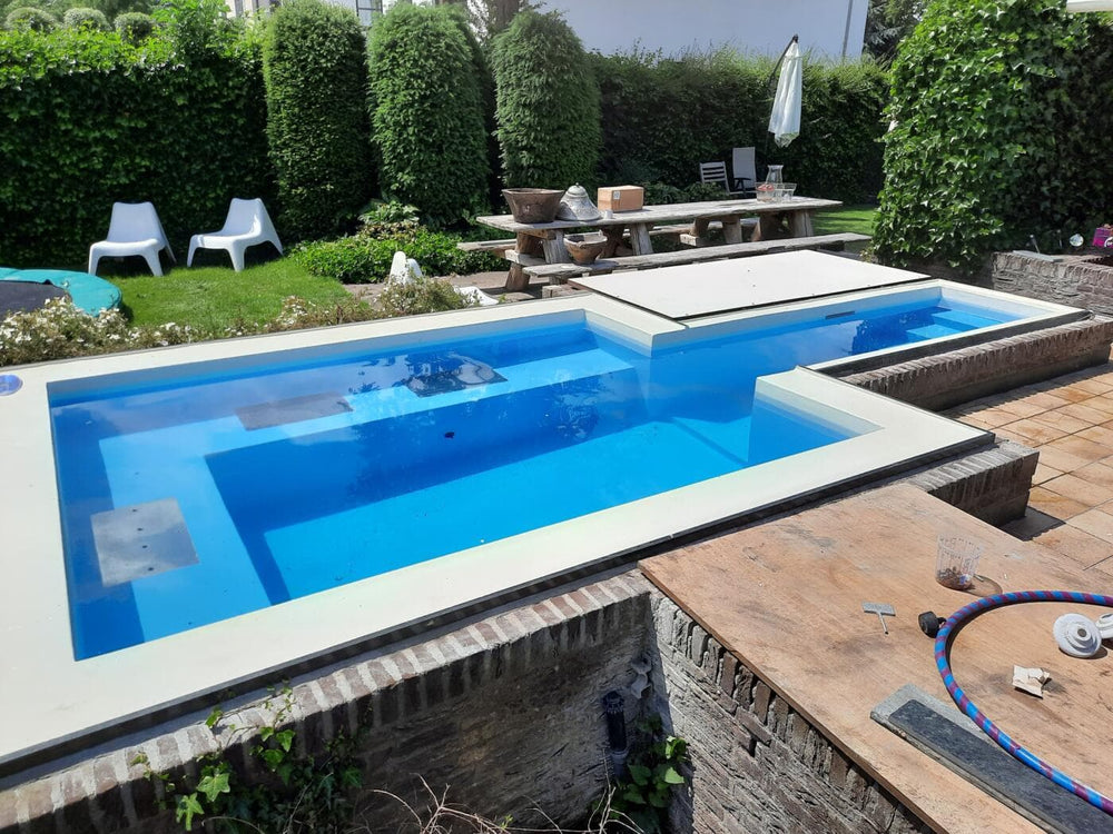 Bruisplaat RVS (merk uwe) voor betonbaden - Bruisplaat