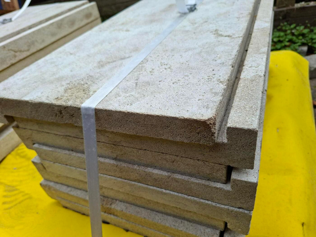 Randsteen met rechte neus geborsteld 15 stuks (merk Ceragres) - Randsteen