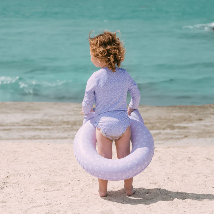 Swim Essentials Dier Zwemband Lila Panterprint Ø - Swim Essentials