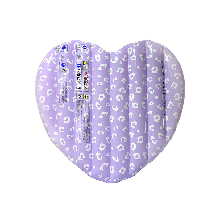 Swim Essentials Hart Luchtbed Lila Panterprint - Swim Essentials