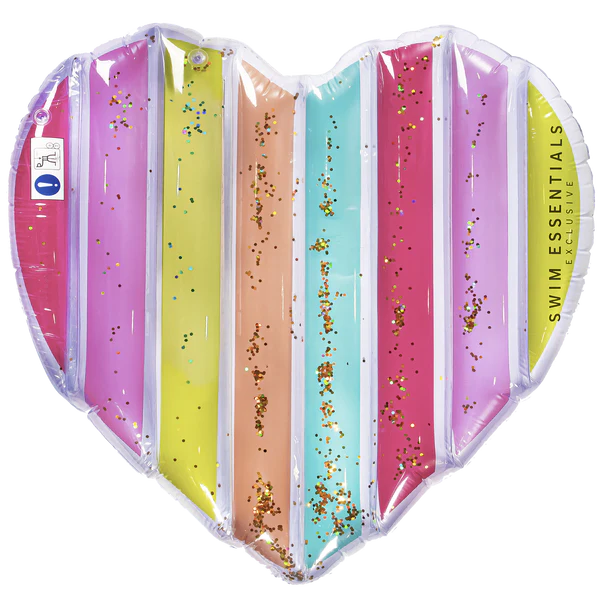Swim Essentials Regenboog Hart Water Luchtbed - Swim Essentials