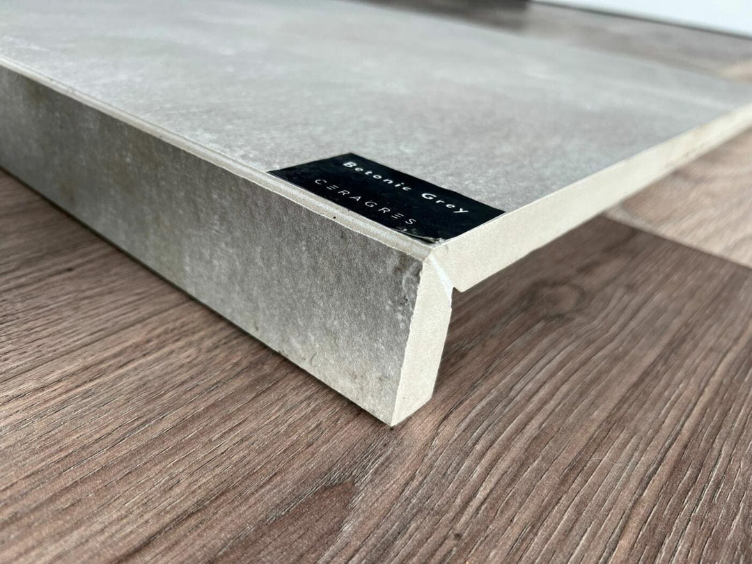 Randsteen Betonic Grey keramiek rechte neus prijs per stuk - Randsteen