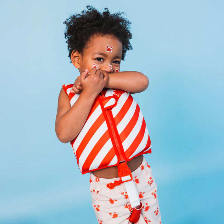 Swim Essentials Crabby | Wit gestreept Zwemvest 1-2 jaar - Swim Essentials