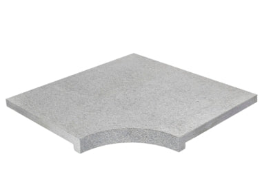 G633 grey mountain light / randsteen Binnenhoek R 15 cm