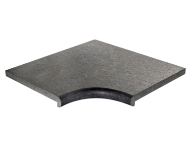 G684 Chinese Basalt / Randsteen Binnenhoek R 15 cm