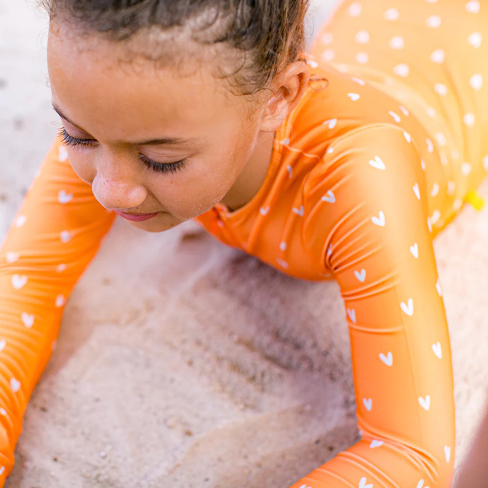 Swim Essentials UV Badpak meisjes lange mouw Hartjes - Swim Essentials