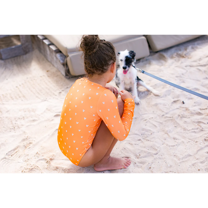 Swim Essentials UV Badpak meisjes lange mouw Hartjes - Swim Essentials