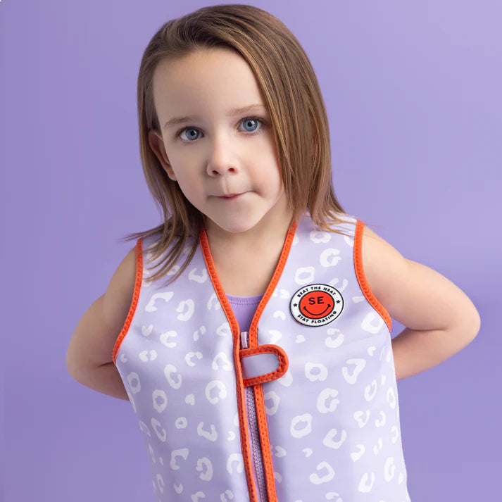 Swim Essentials Zwemvest Lila Panterprint 3-6 jaar - Swim Essentials