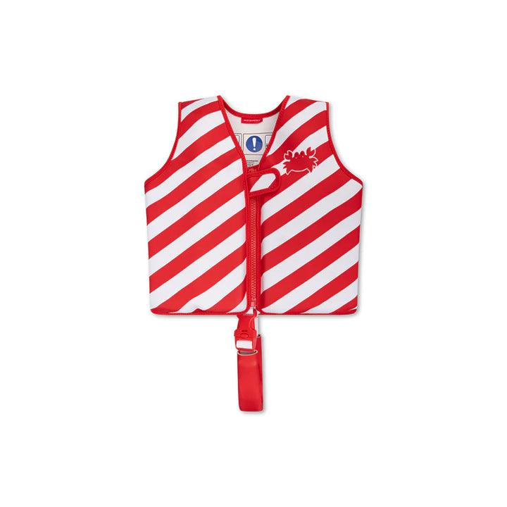Swim Essentials Crabby | Wit gestreept Zwemvest 1-2 jaar - Swim Essentials