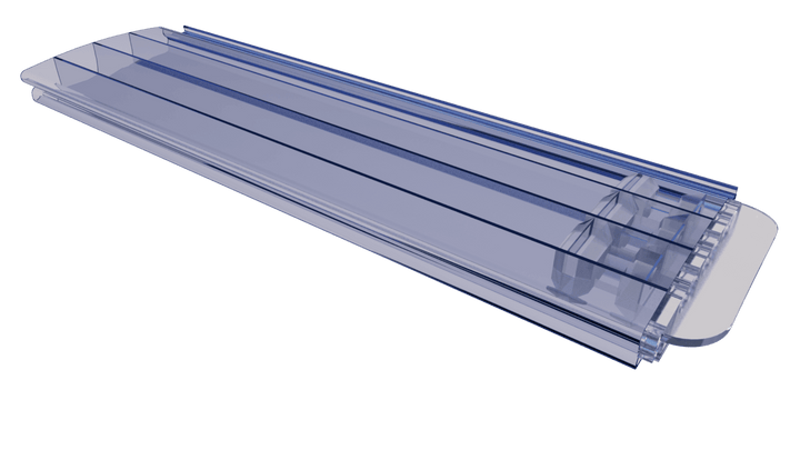 Liderpool PC lamellen solar kleur transparant-blauw-zilver-goud-graphite prijs per m2 - Liderpool