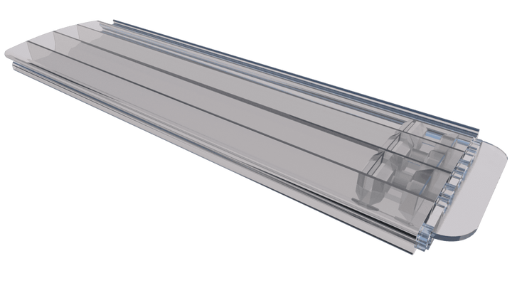 Liderpool PC lamellen solar kleur transparant-blauw-zilver-goud-graphite prijs per m2 - Liderpool