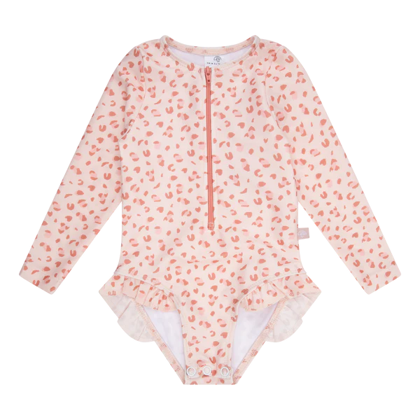 Swim Essentials Badpak met lange mouwen Old Pink Panterprint - Swim Essentials