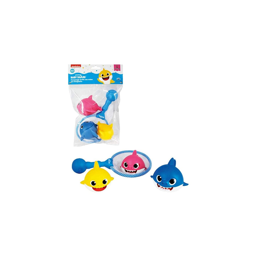 Baby shark 3 delige set badspeeltjes met schepnet - BABY