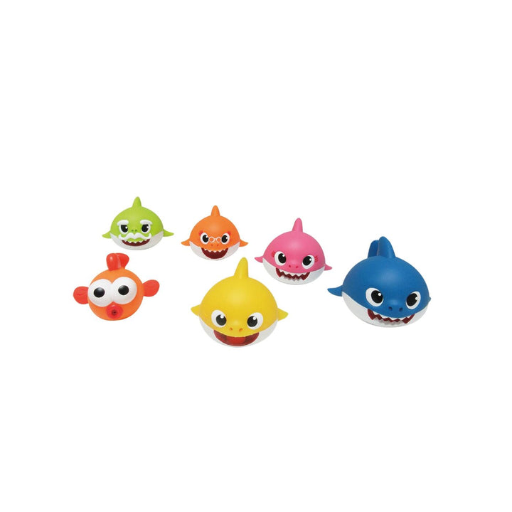 Baby shark 6 zachte PVC badeentjes - BABY