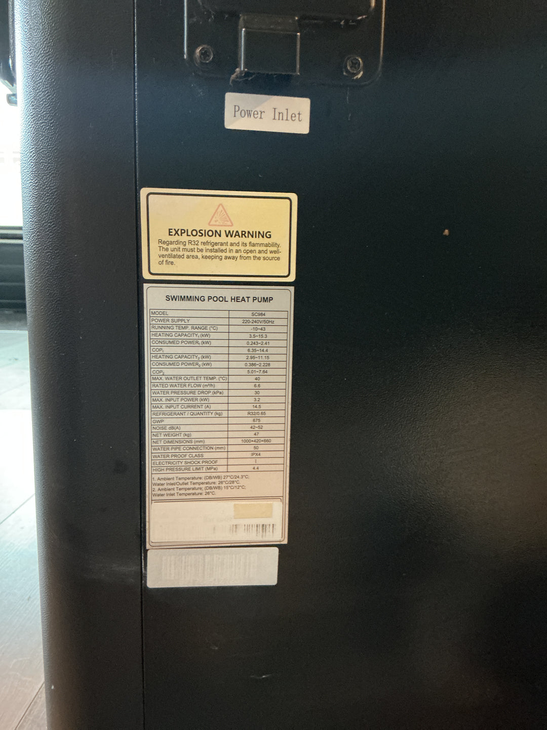 Aquaforte Full Inverter zwembad warmtepomp - 15,3 kW (GEBRUIKT)
