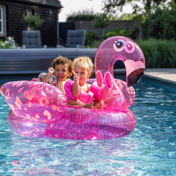 Swim Essentials Opblaas Flamingo Neon Panterprint xxl - Swim Essentials