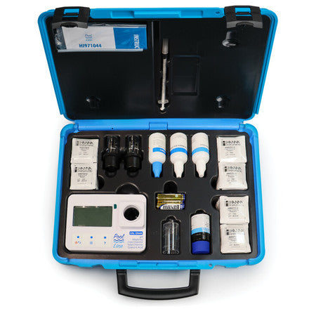 Pool Line Waterbestendige fotometer voor alkaliniteit, vrij totaal chloor, pH en cyanuurzuur met kit - Pool