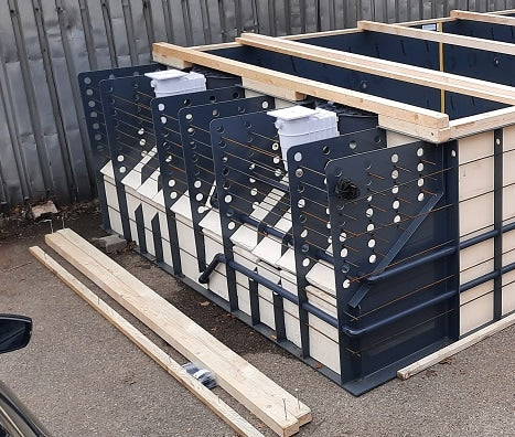 Lamellen-nis voor HDPP zwembad-breedte van 4.0 mtr - HDPP zwembaden