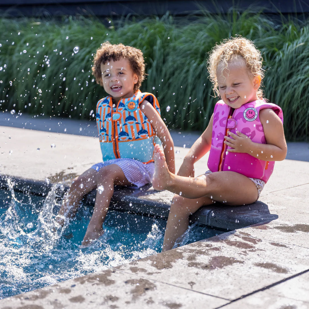 Swim Essentials Zwemvest Neon Panterprint 18 - Swim Essentials