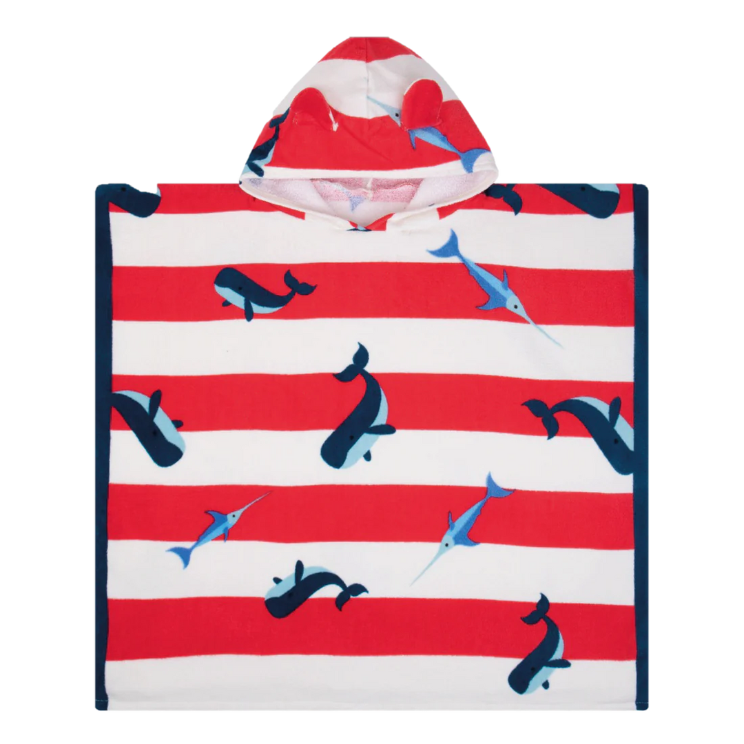 Swim Essentials Strandponcho Wit Walvis - Swim Essentials