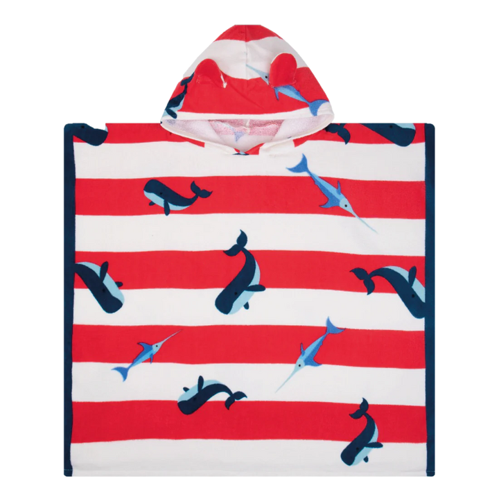 Swim Essentials Strandponcho Wit Walvis - Swim Essentials
