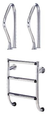 Zwembadtrap, RVS 316, 2-delig, 4 treden - Zwembadtrap
