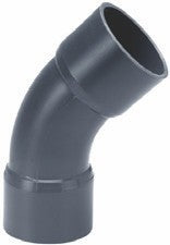 PVC Bocht 45° (lange radius) - Fittingen en beugels