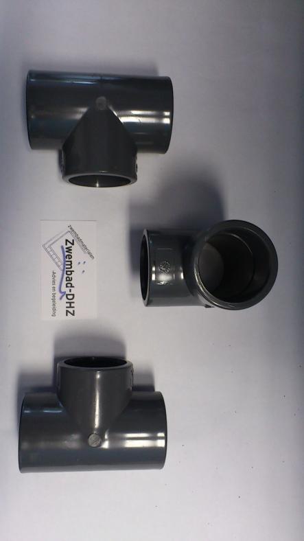PVC Tee-stuk 90° pn16 gelijmd - Fittingen en beugels
