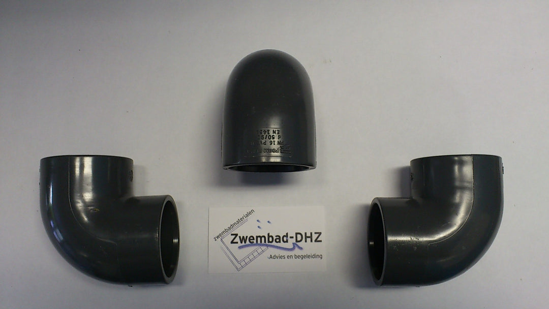 PVC Knie 90° gelijmd pn16 - Fittingen en beugels