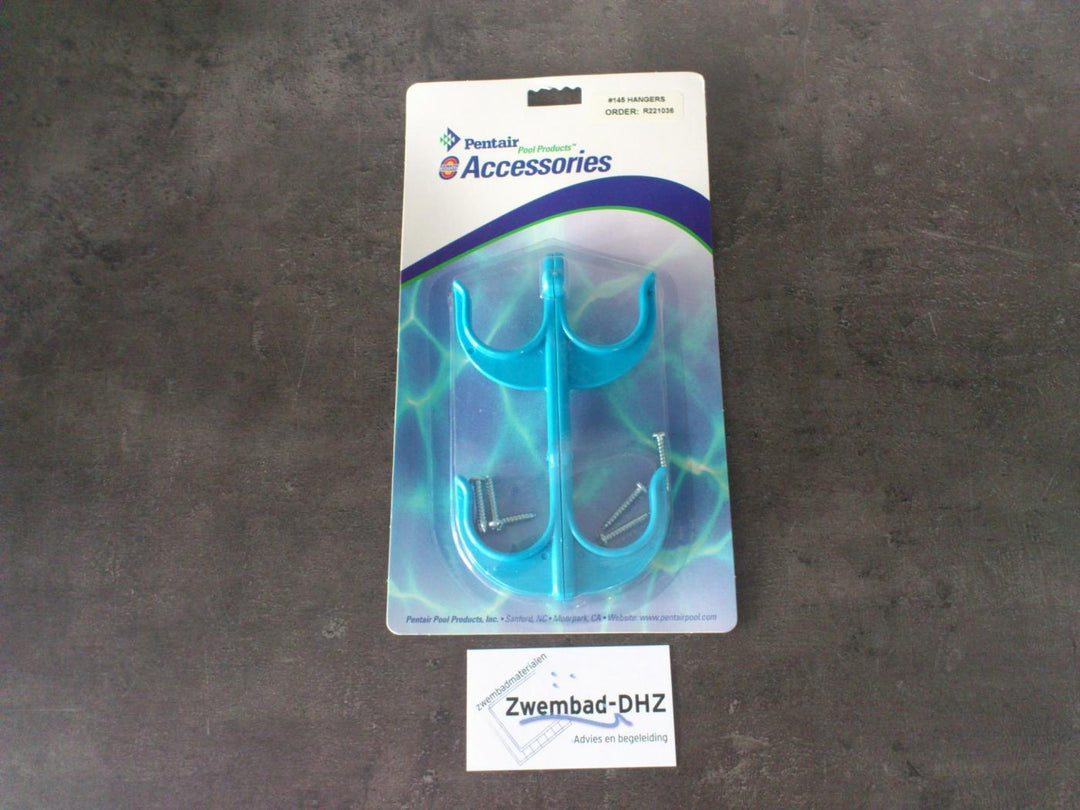 1 setje dubbele ophanghaken (voor bedienings-stang)