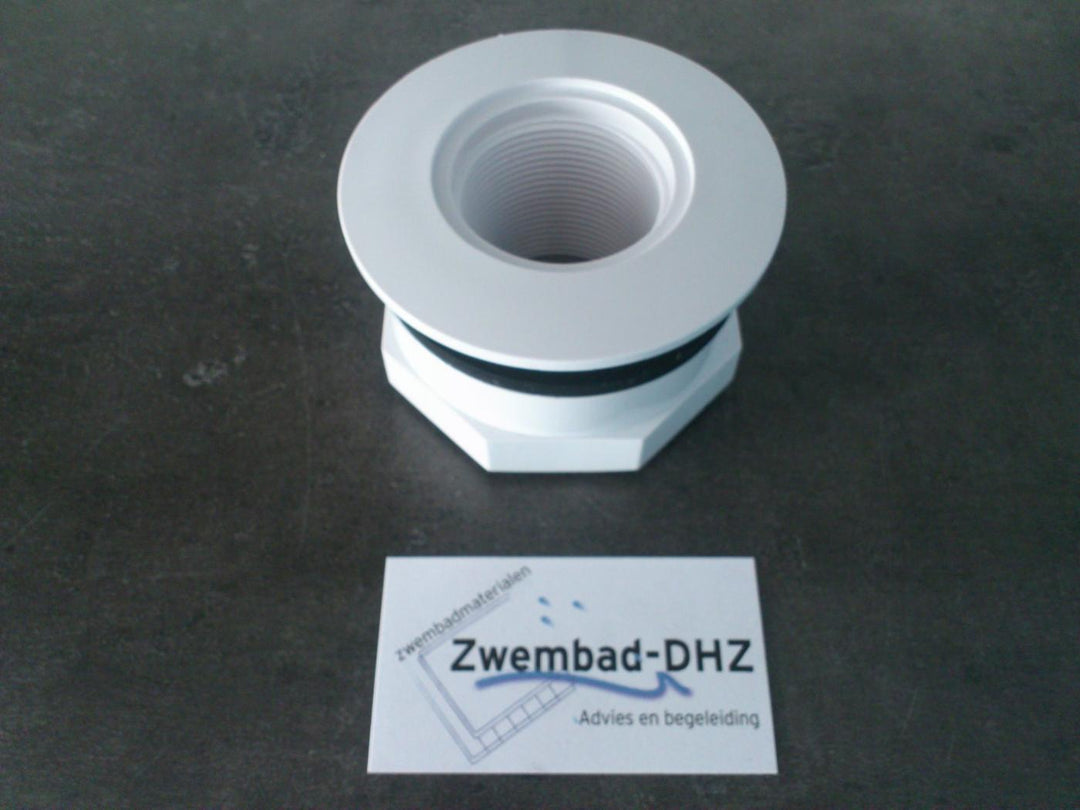 Hayward inlaatfitting met pakkingset en contramoer (polyester prefab baden) M x 1 1/2"f - Hayward