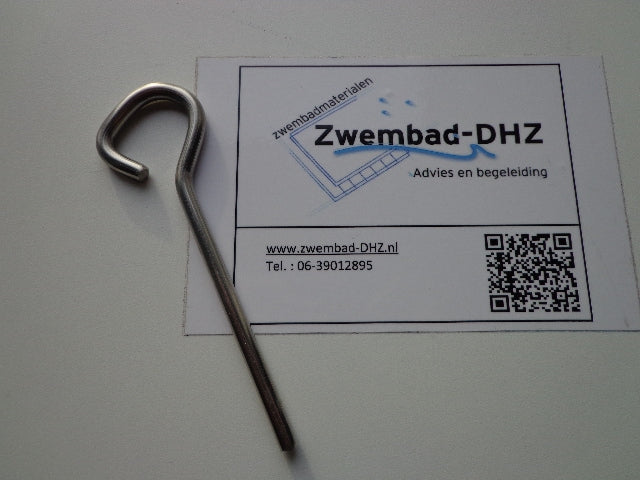 RVS gebogen grondpen, lengte, diam. 6 mm - Rvs