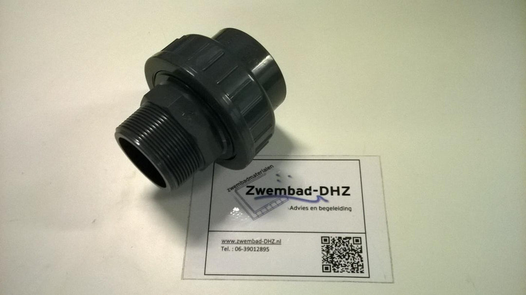 PVC koppeling lijm x 2" draad - Fittingen en beugels