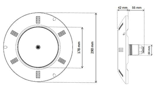 Seamaid Ecoproof zwembadlamp | plat model - Seamaid