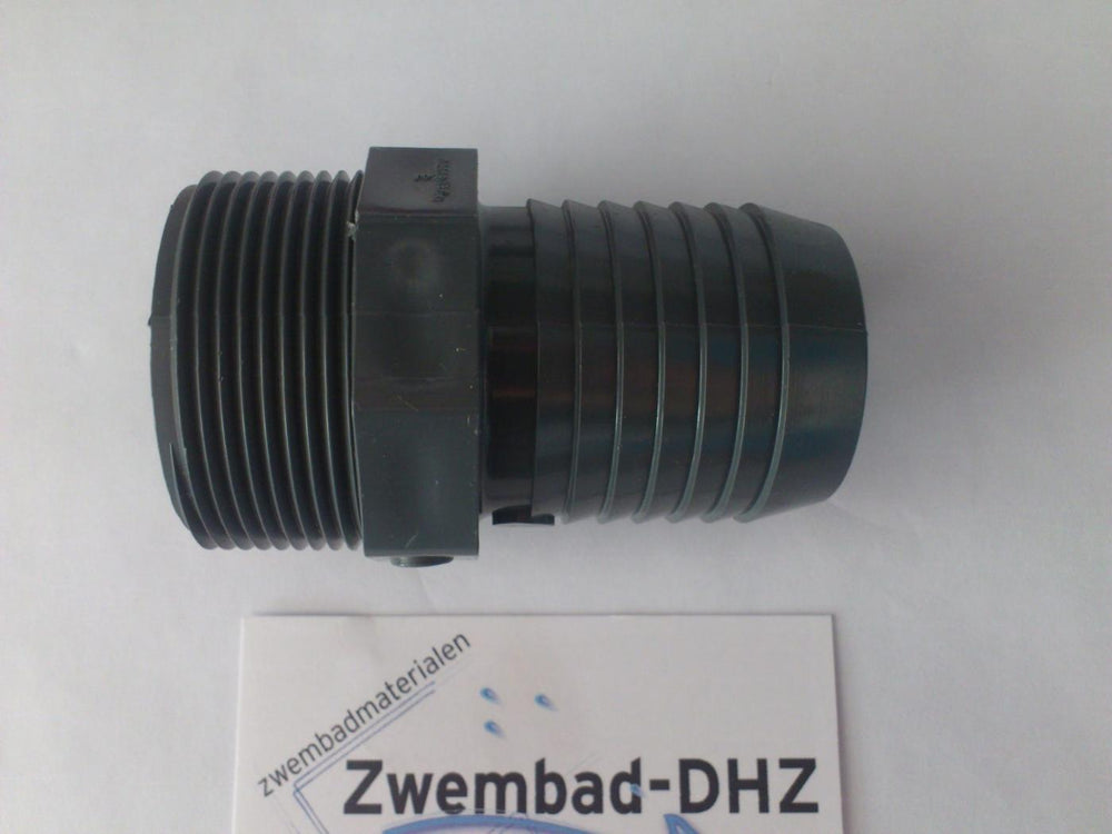 PVC slangpilaar 1 1/2" draad x 1 1/2" slang - Fittingen en beugels