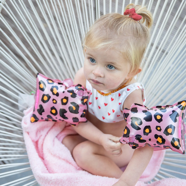 Swim Essentials Zwembandjes Panter Rose Goud 2-6 jaar - Swim Essentials