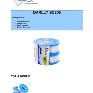 Darlly SC806: Filterdiameter 10 cm / lengte 5 cm / top 5 cm gat / bodem 5 cm gat (MET STAFFELKORTING!)-3197
