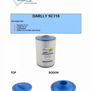 Darlly SC718: Filterdiameter 15 cm / lengte 20 cm / top handle / bodem 3,8 cm FINE male thread (MET STAFFELKORTING!)-3318